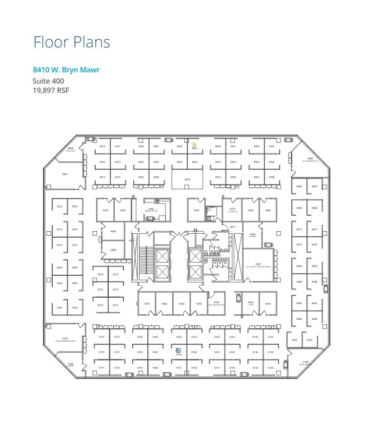 8410 W Bryn Mawr Ave, Chicago, IL à louer Plan d’étage– Image 1 sur 1
