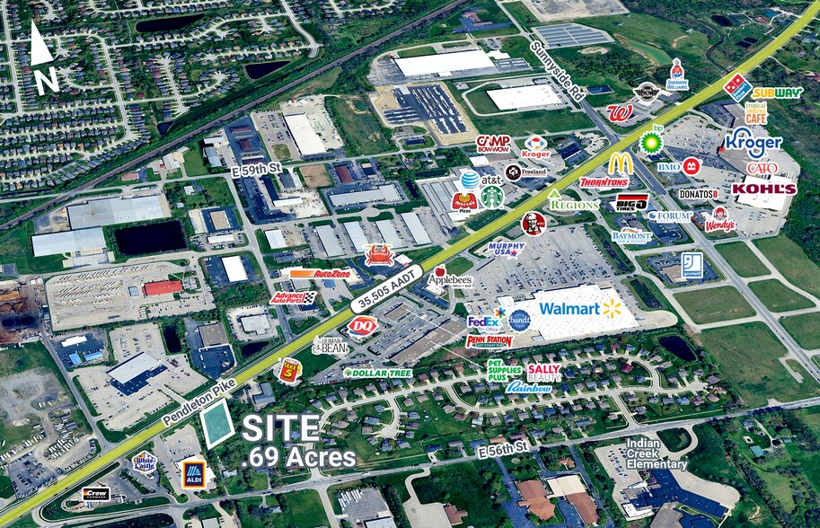 10405 Pendleton Pike, Indianapolis, IN à vendre - Photo de l’immeuble – Image 1 sur 2