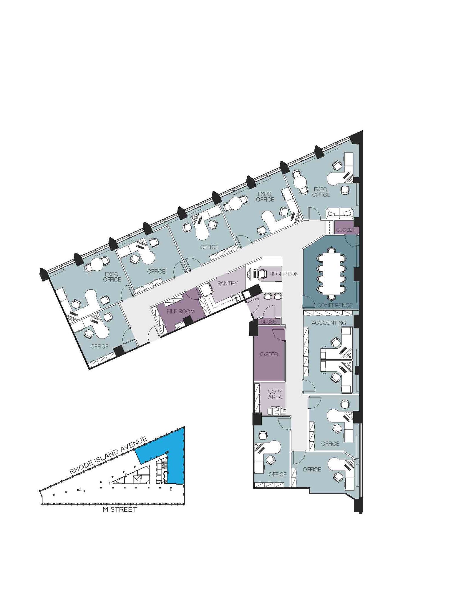 1730 Rhode Island Ave NW, Washington, DC à louer Plan d’étage– Image 1 sur 19