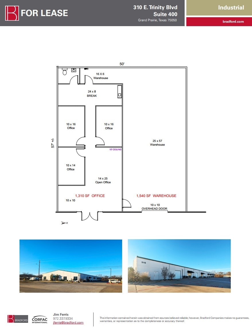 310 E Trinity Blvd, Grand Prairie, TX à louer Plan d’étage– Image 1 sur 1