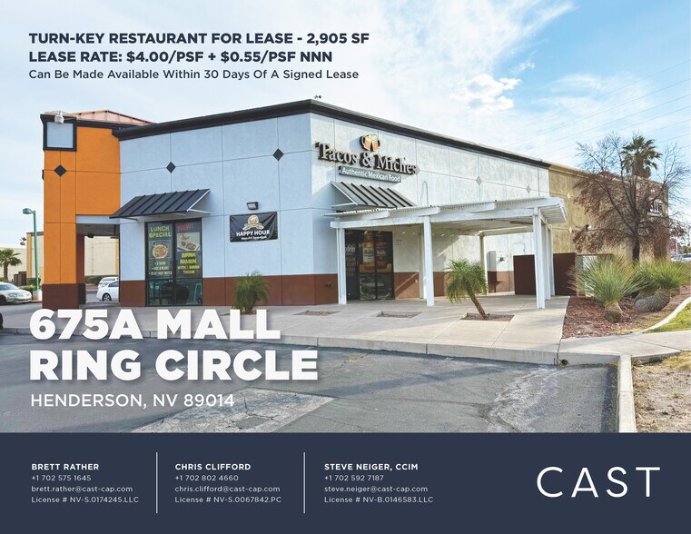 675 Mall Ring Cir, Henderson, NV à louer - Photo de l’immeuble – Image 1 sur 6