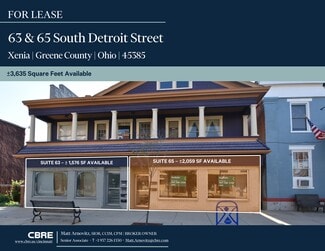 Plus de détails pour 63-65 S Detroit St, Xenia, OH - Bureau/Local commercial à louer