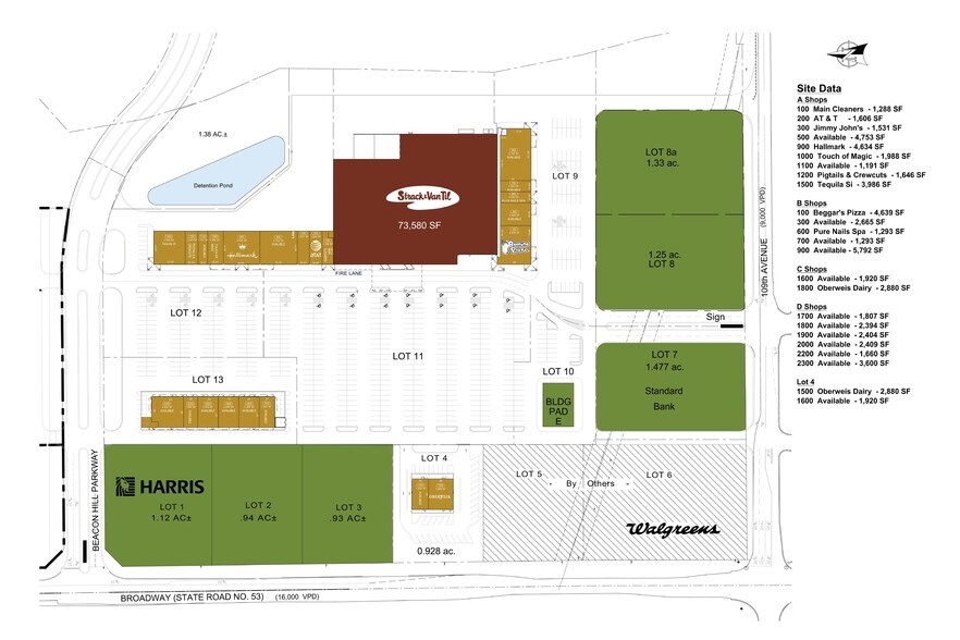 10795 Broadway, Crown Point, IN à louer - Plan de site – Image 2 sur 5