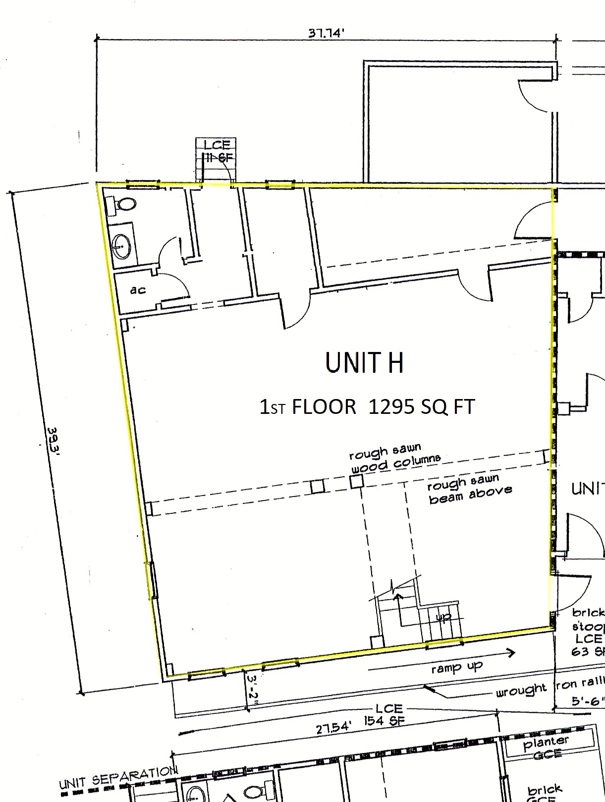 217 Lucas St, Mount Pleasant, SC à louer Plan d’étage– Image 1 sur 3