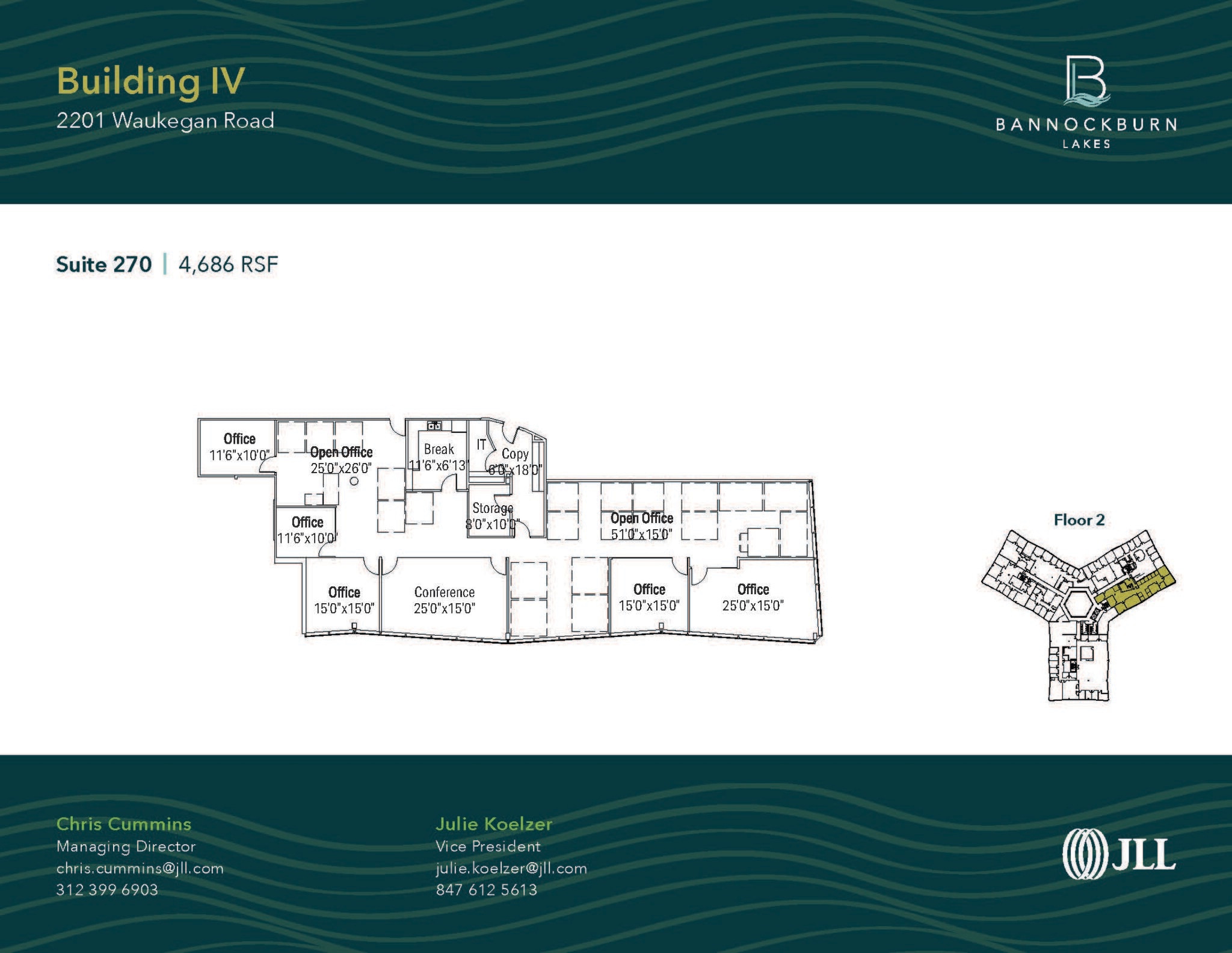 2333 Waukegan Rd, Bannockburn, IL à louer Plan d’étage– Image 1 sur 1