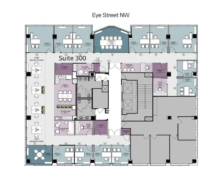 1444 I St NW, Washington, DC à louer Plan d’étage– Image 1 sur 2
