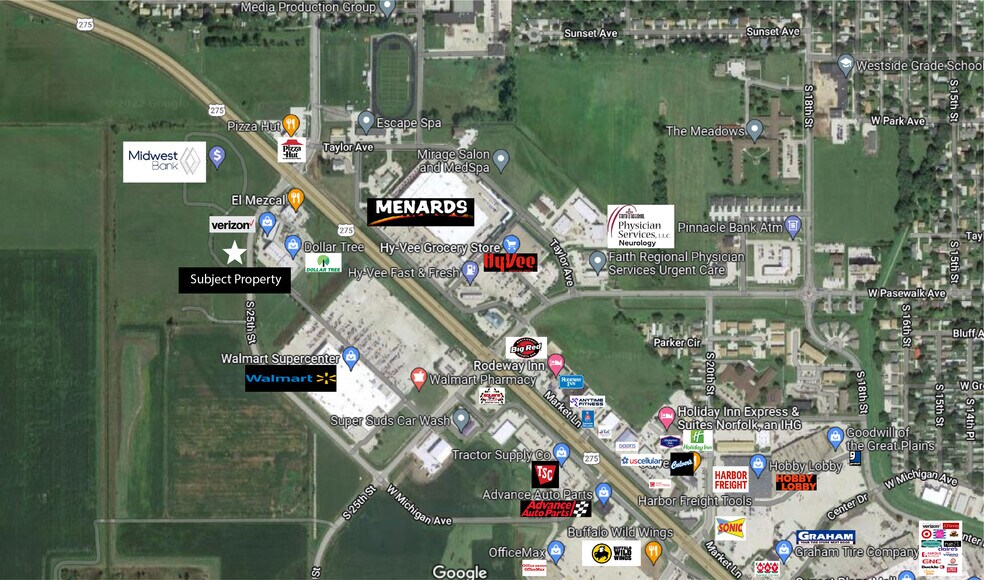 2500 Cooper, Norfolk, NE à vendre - Plan cadastral – Image 2 sur 2