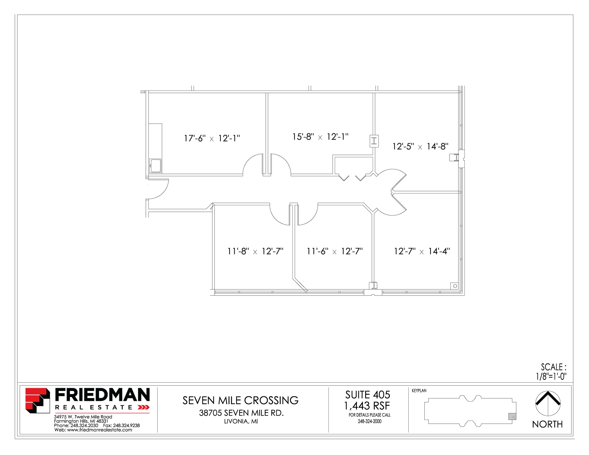 38705 7 Mile Rd, Livonia, MI à louer Plan d’étage– Image 1 sur 2