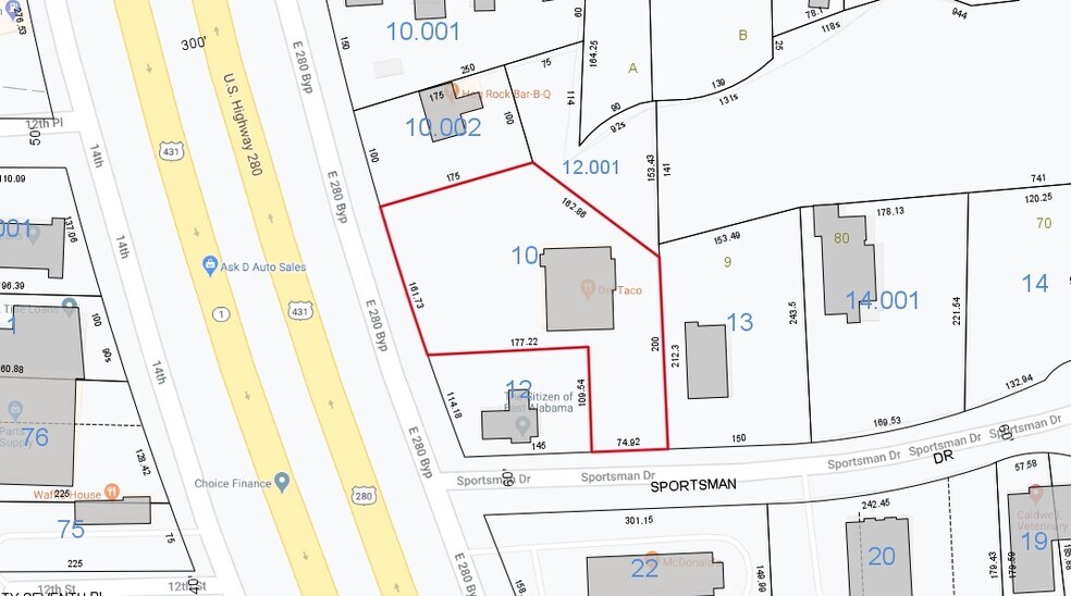 1212 E 280 Byp, Phenix City, AL à louer - Plan cadastral – Image 3 sur 6