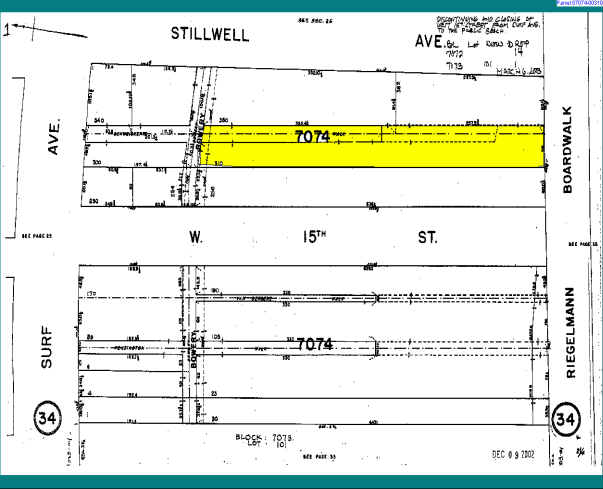 1314 Bowery St, Brooklyn, NY à vendre Plan cadastral– Image 1 sur 2