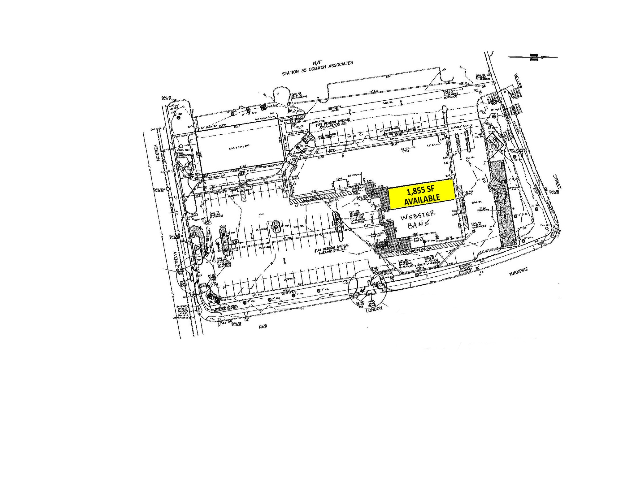 141 Hebron Ave, Glastonbury, CT à louer Plan de site– Image 1 sur 2