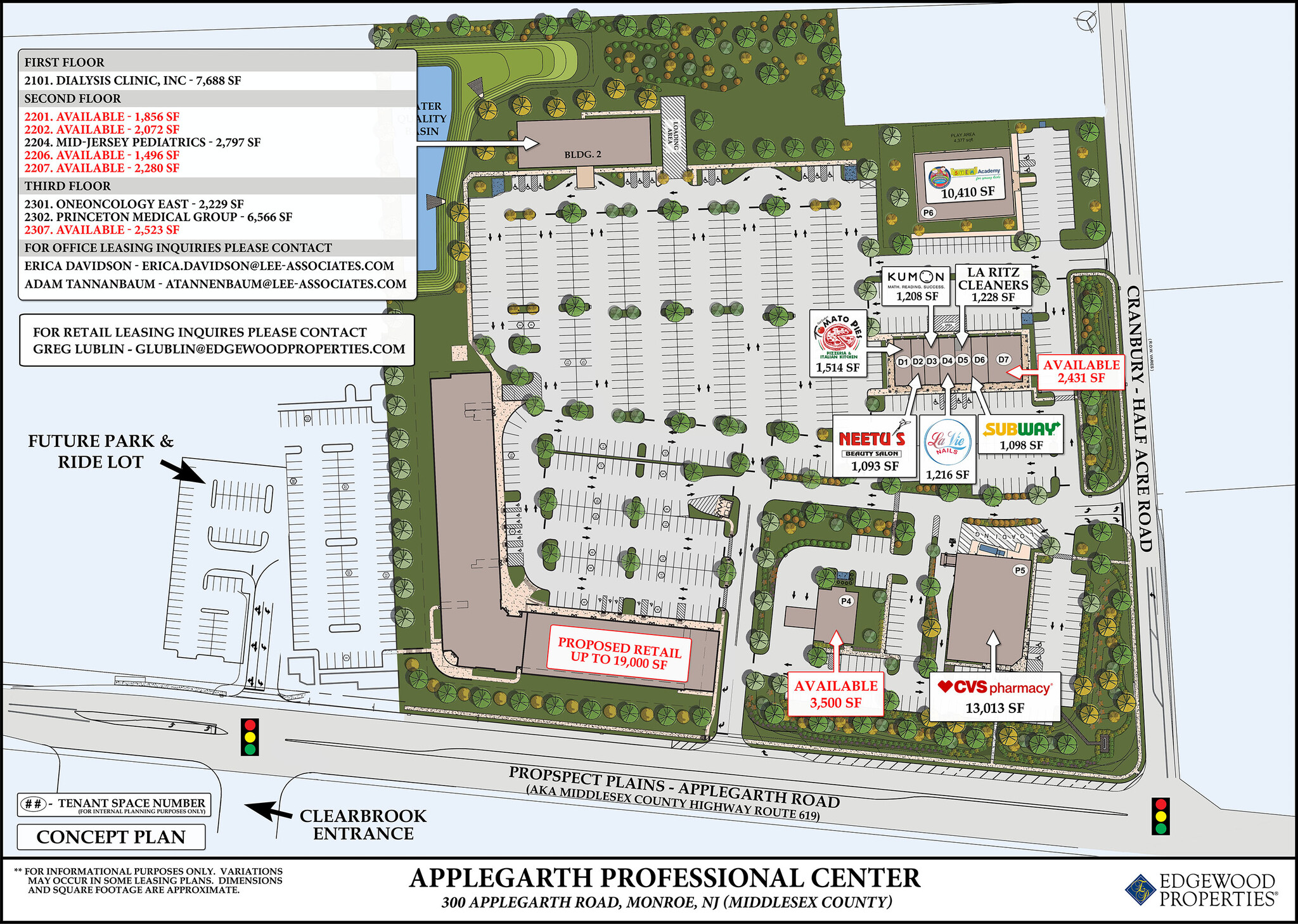 Cranbury Half Acre Rd, Jamesburg, NJ à louer Plan de site– Image 1 sur 1