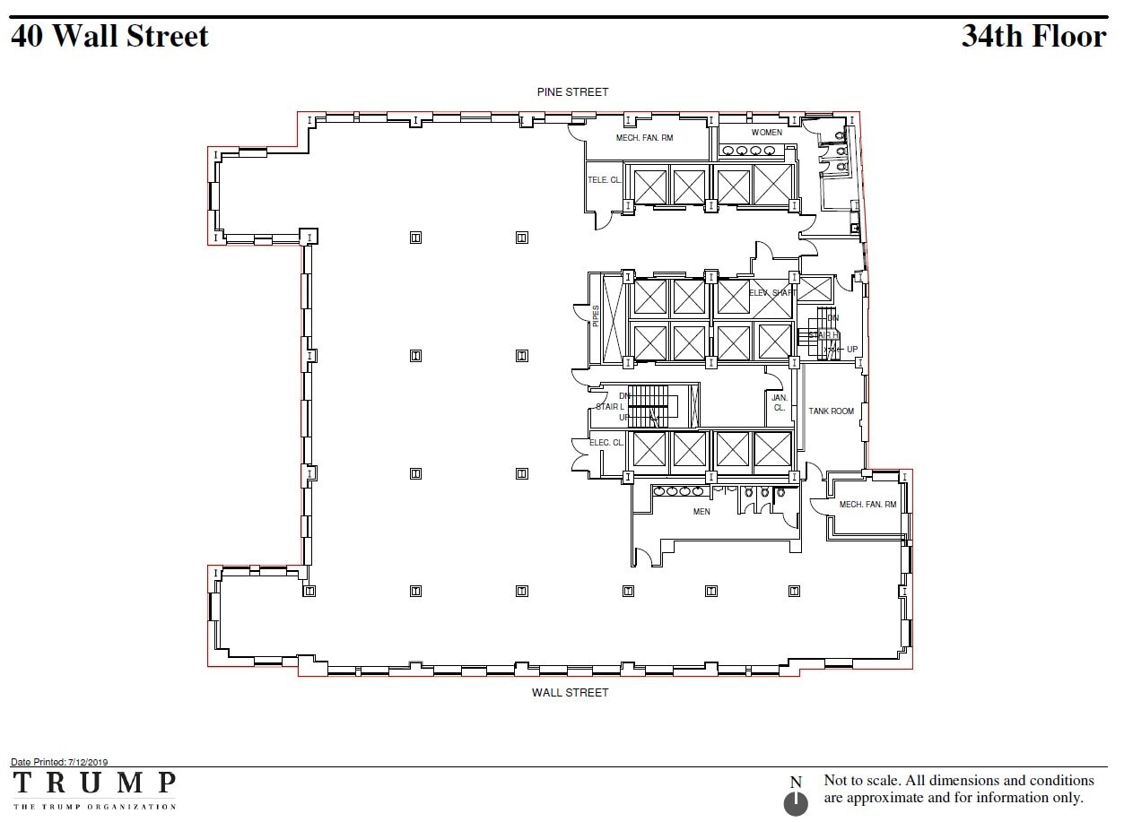 40 Wall St, New York, NY à louer Plan d’étage– Image 1 sur 1