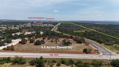 610 FM 1431 Manzano Mile, Marble Falls, TX - Vue aérienne vue de carte - Image1