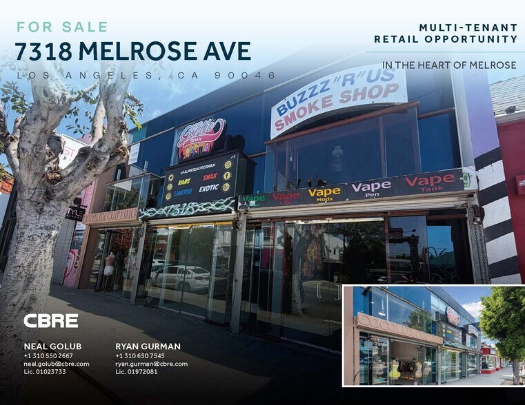 7318 Melrose Ave, Los Angeles, CA à vendre - Photo de l’immeuble – Image 1 sur 16