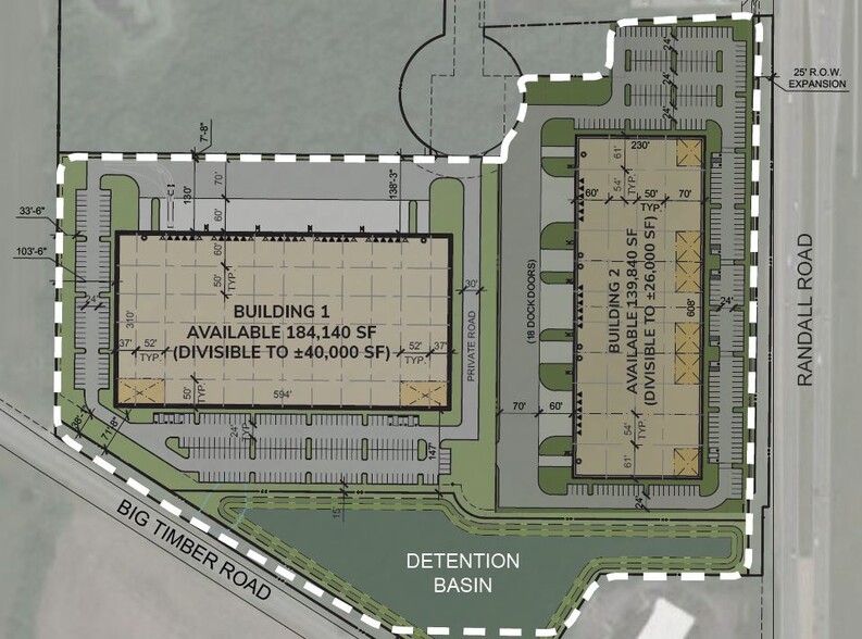 1490 Randall Rd, Elgin, IL à louer - Plan de site – Image 2 sur 2