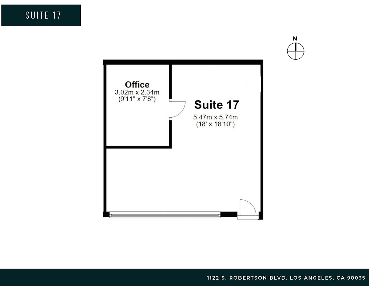 1122 S Robertson, Los Angeles, CA à louer Plan d’étage– Image 1 sur 1