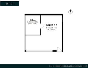 1122 S Robertson, Los Angeles, CA à louer Plan d’étage– Image 1 sur 1