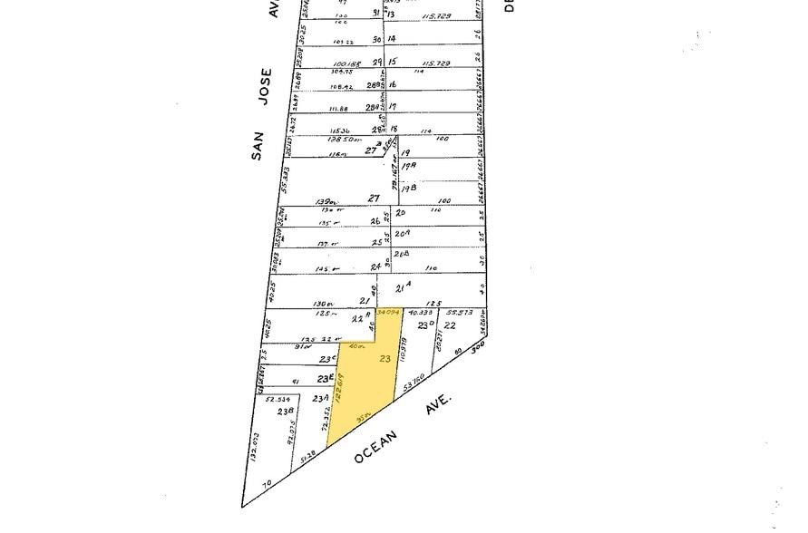 350-352 Ocean Ave, San Francisco, CA à louer - Plan cadastral – Image 2 sur 2