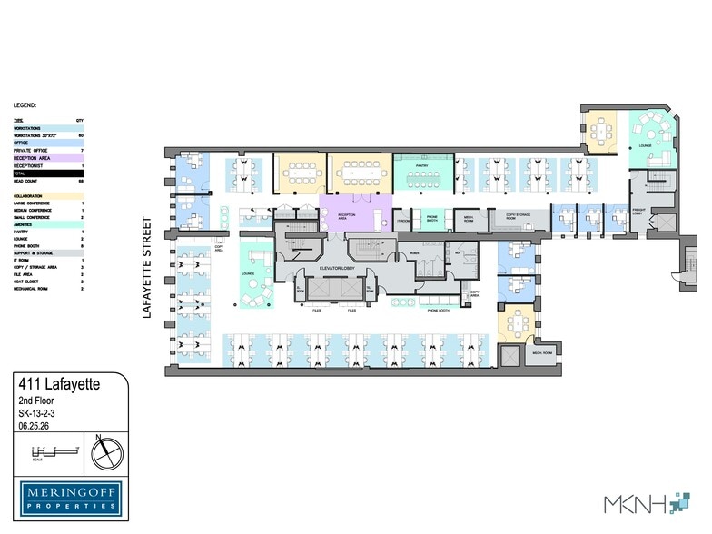 411 Lafayette St, New York, NY à louer - Plan d’étage – Image 2 sur 2