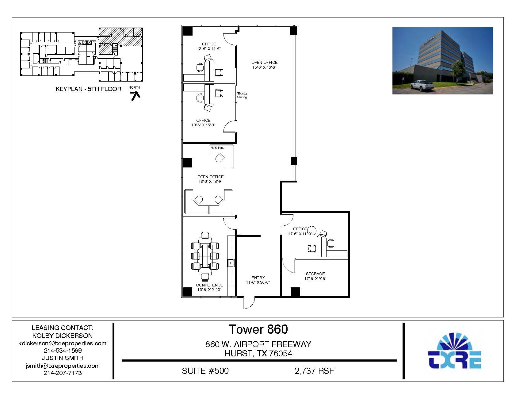 860 W Airport Fwy, Hurst, TX à louer Plan d’étage– Image 1 sur 1