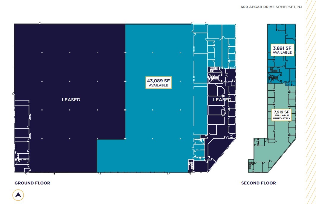 600 Apgar Dr, Somerset, NJ à louer Plan d’étage– Image 1 sur 2