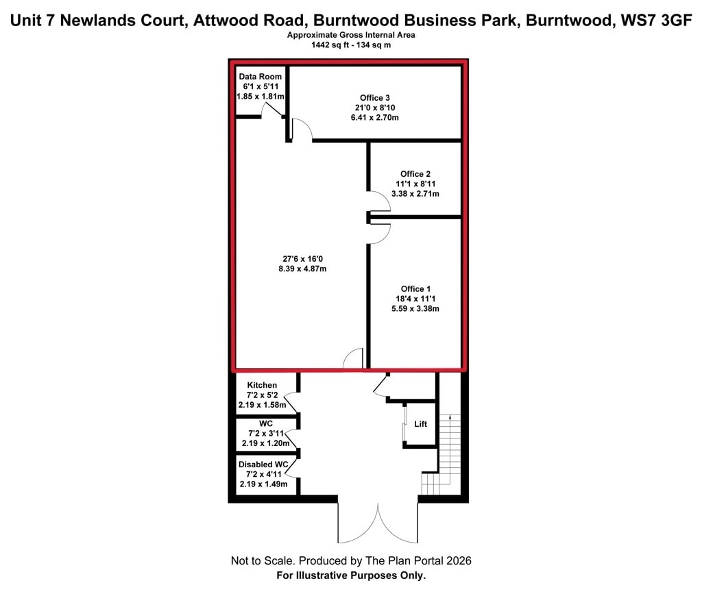 Attwood Rd, Burntwood à louer Plan d’étage– Image 1 sur 5