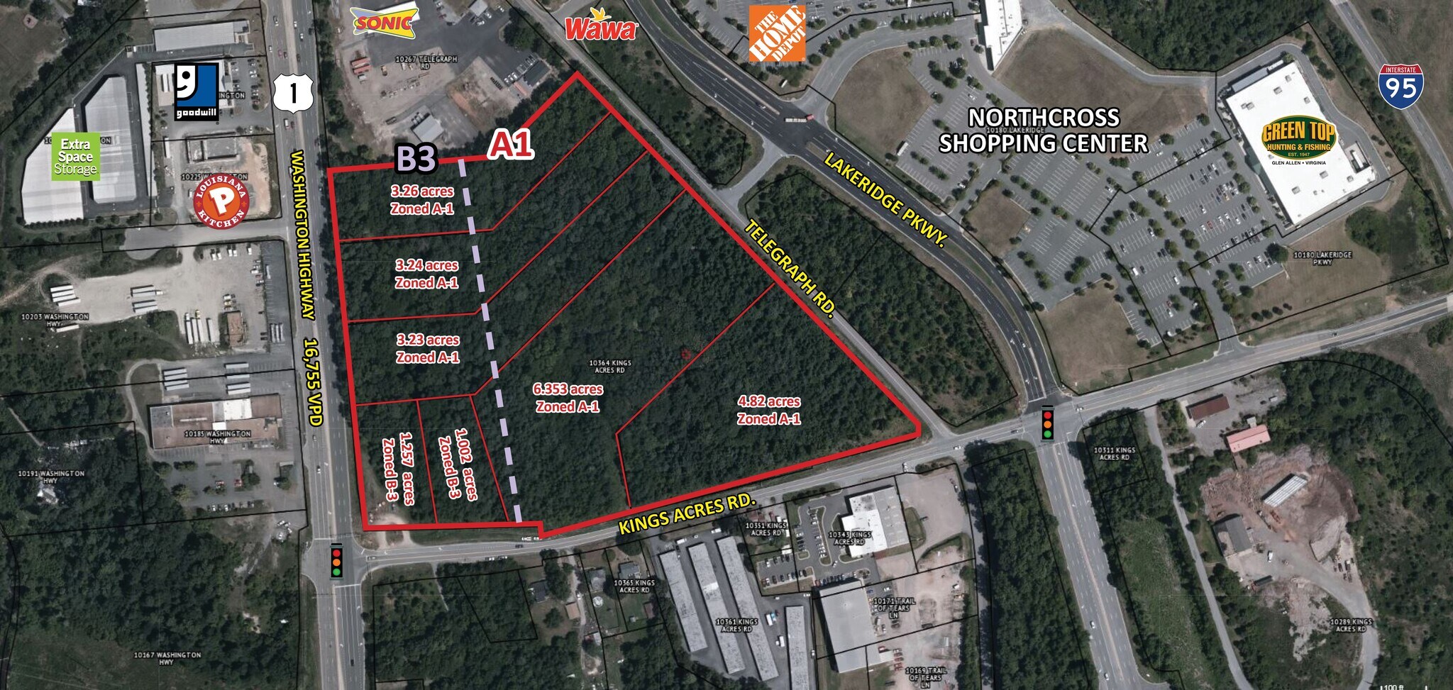 Kings Acres Rd & Rt 1, Ashland, VA à vendre Photo de l’immeuble– Image 1 sur 3