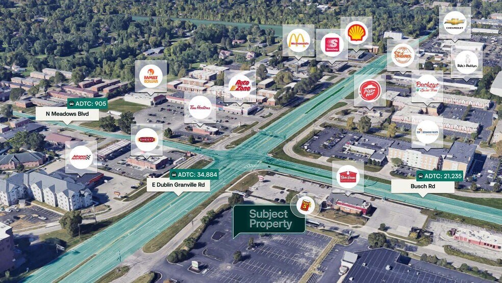 990 E Dublin Granville Rd, Columbus, OH à vendre - Photo de l’immeuble – Image 3 sur 3