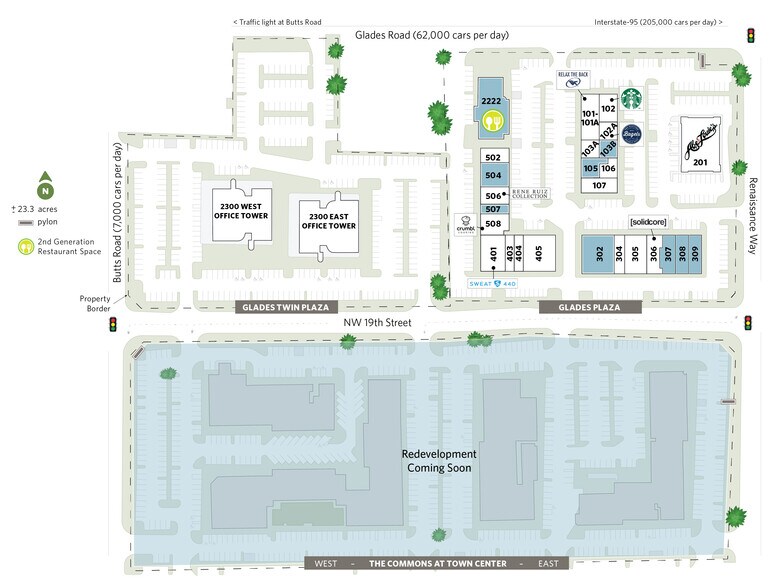 2200-2222 Glades Rd, Boca Raton, FL à louer - Plan de site – Image 3 sur 38