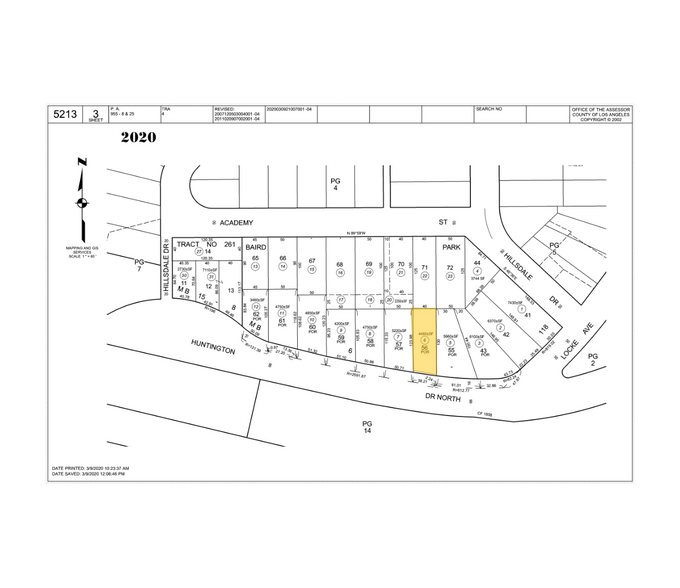 4791 Huntington Dr N, Los Angeles, CA à vendre - Plan cadastral – Image 1 sur 1