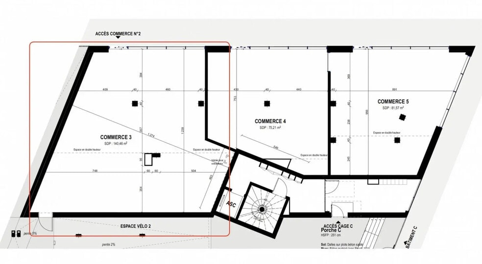 Local commercial dans Fleury-sur-Orne à vendre - Plan d’étage – Image 2 sur 2