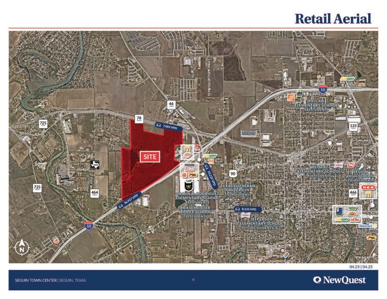 NWC I-10 & Highway 46, Seguin, TX à vendre - Aérien – Image 1 sur 3