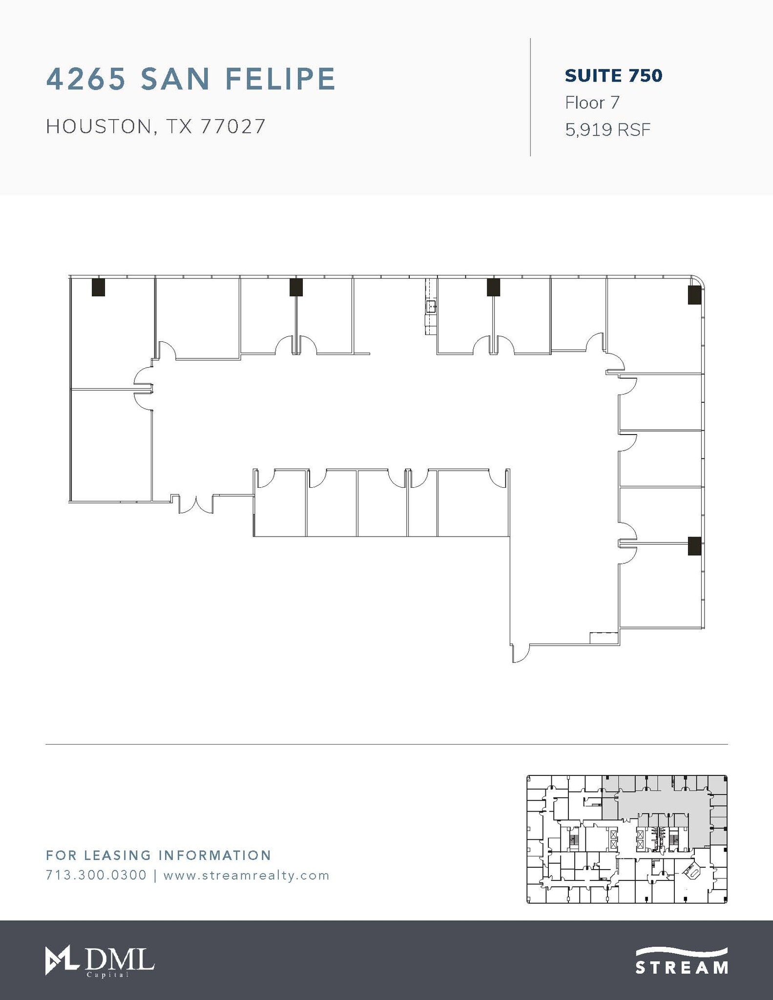 4265 San Felipe St, Houston, TX à louer Plan d’étage– Image 1 sur 1