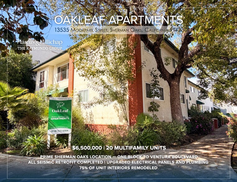 13535 Moorpark St, Sherman Oaks, CA à vendre - Photo de l’immeuble – Image 1 sur 9