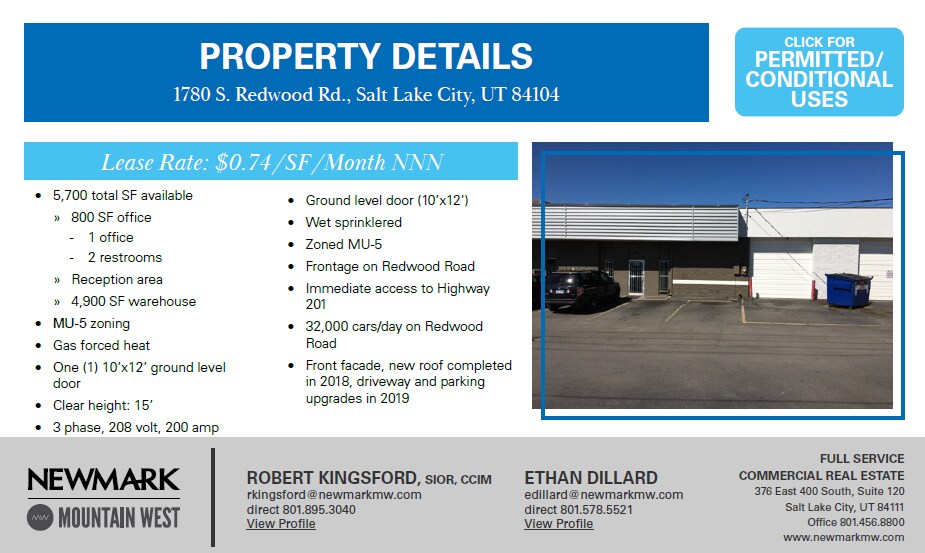 1720-1788 S Redwood Rd, Salt Lake City, UT à louer Photo intérieure– Image 1 sur 3
