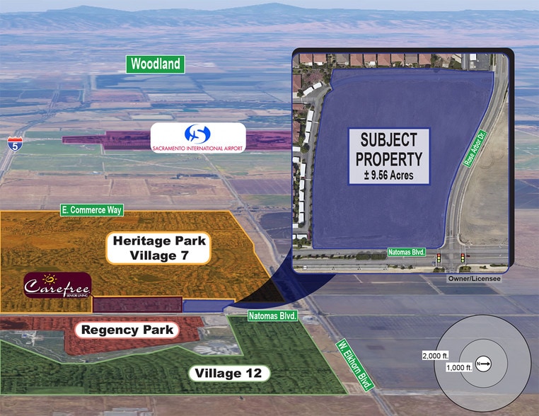 Natomas Blvd & Rose Arbor Dr, Sacramento, CA à vendre - Aérien – Image 3 sur 3