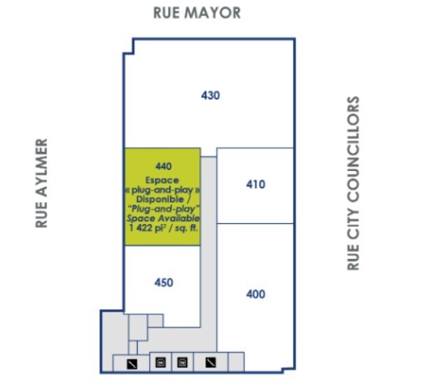 1450-1480 Rue City Councillors, Montréal, QC à louer Plan d’étage– Image 1 sur 1