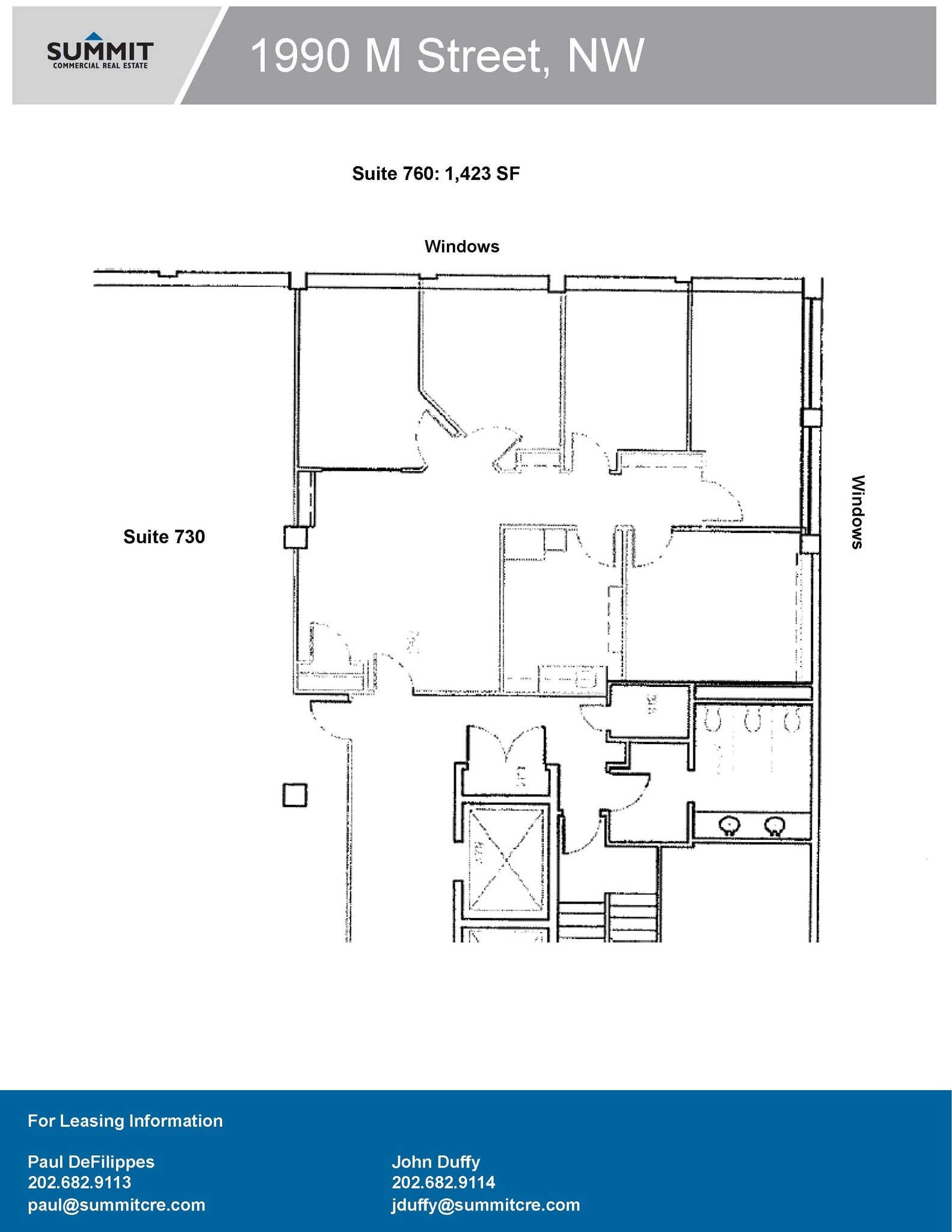 1990 M St NW, Washington, DC à louer Plan d’étage– Image 1 sur 1