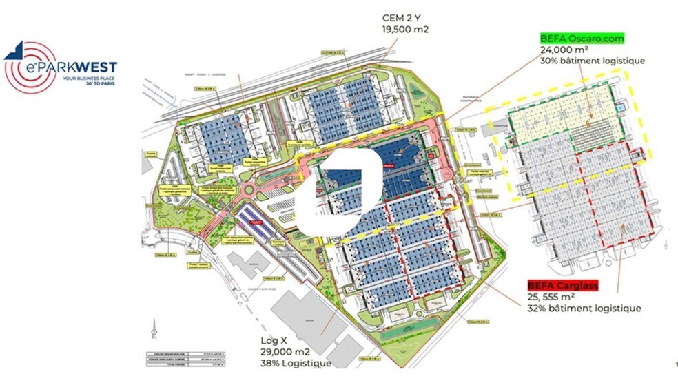 Local d’activités dans Eragny à louer - Plan de site – Image 2 sur 11