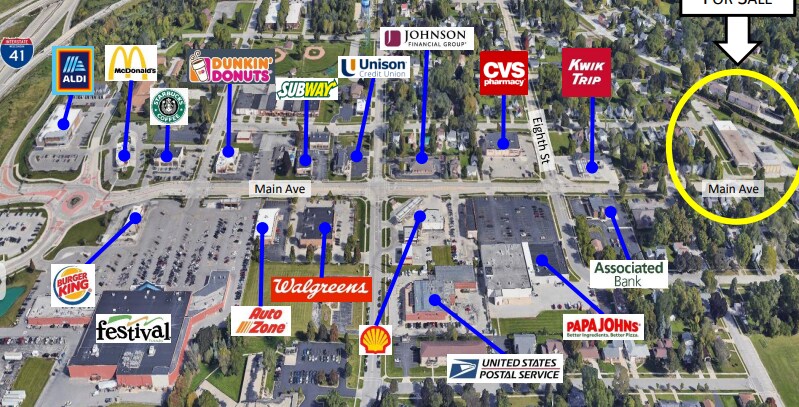 670 Main Ave, De Pere, WI à louer - Aérien – Image 3 sur 4
