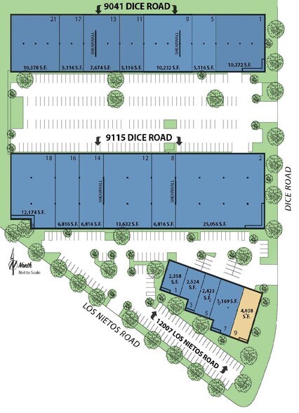 9115 Dice Rd, Santa Fe Springs, CA à louer - Plan de site – Image 3 sur 4