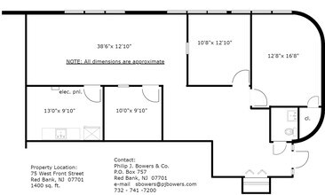 75 W Front St, Red Bank, NJ à louer Plan d’étage– Image 1 sur 1
