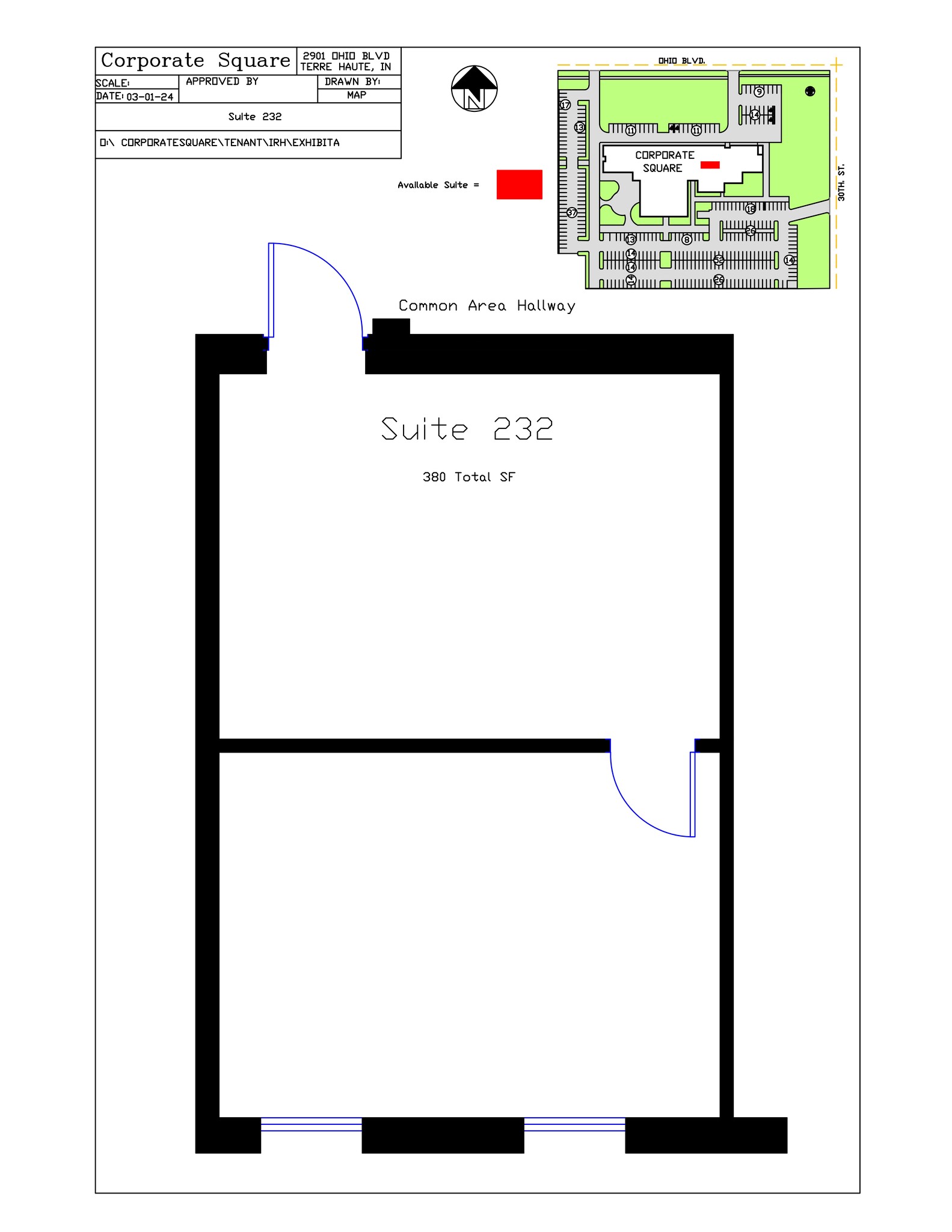2901 Ohio Blvd, Terre Haute, IN à louer Plan de site– Image 1 sur 1