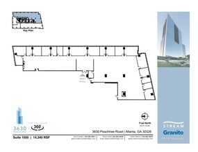 3630 Peachtree Rd NE, Atlanta, GA à louer Plan d’étage– Image 1 sur 2
