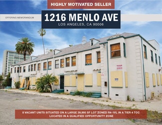 Plus de détails pour 1216 Menlo Ave, Los Angeles, CA - Logement à vendre