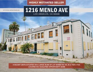 Plus de détails pour 1216 Menlo Ave, Los Angeles, CA - Logement à vendre