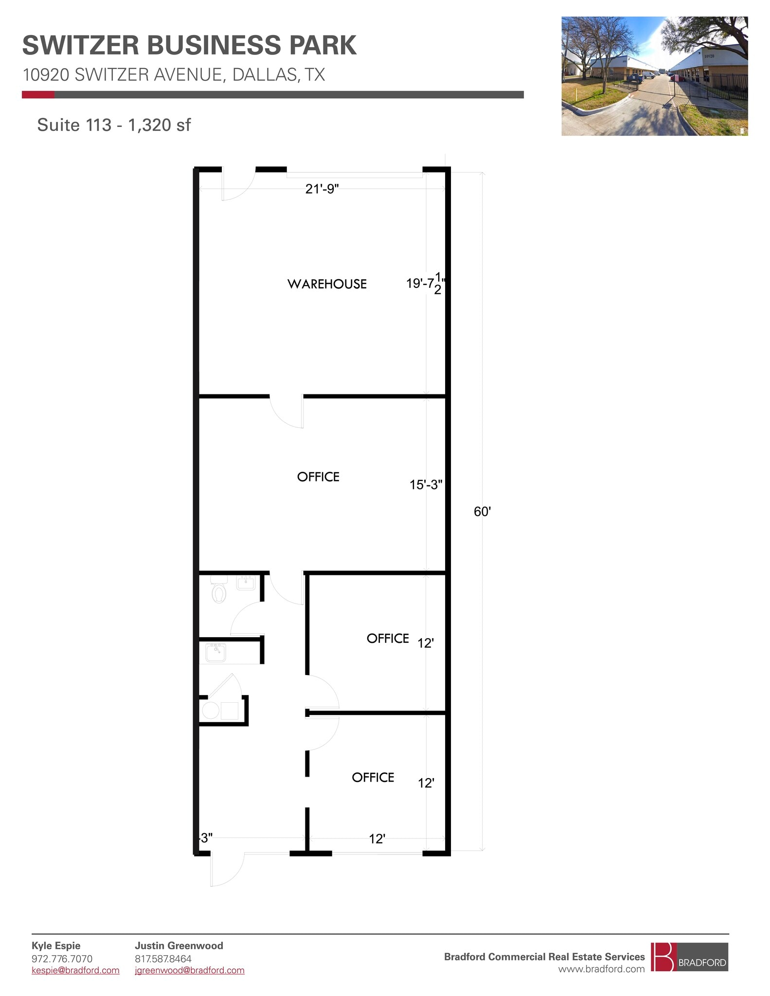 10930 Switzer Ave, Dallas, TX à louer Plan d’étage– Image 1 sur 2