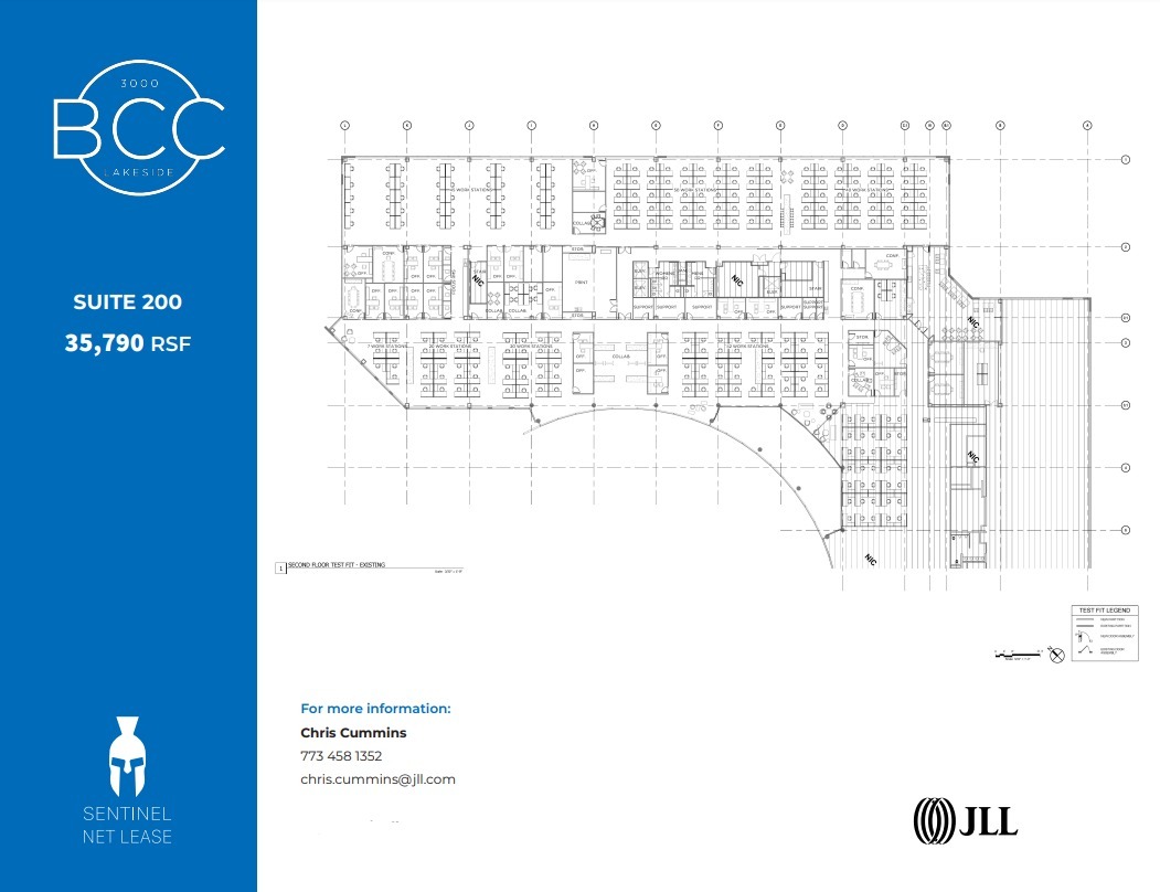 3000 Lakeside Dr, Bannockburn, IL à louer Plan d’étage– Image 1 sur 1
