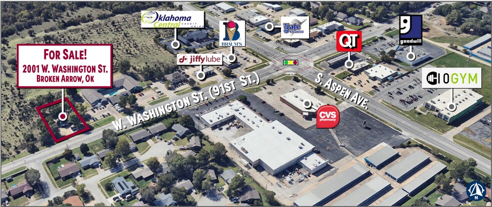 2001 W Washington St, Broken Arrow, OK à vendre - Aérien – Image 3 sur 8